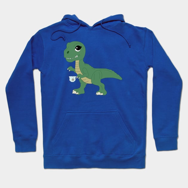 Tea Rex Hoodie by Gold Star Creative